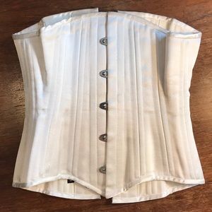 White satin corset